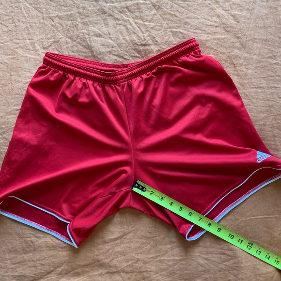Adidas Red and White Athletic Shorts, Size M - Picture 5 of 7